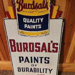 Burdsal’s Quality Paints Of Durability 2”6x1”4.5 double sided porcelain