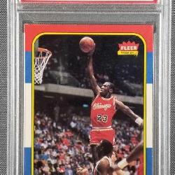 1986 Fleer Michale Jordan PSA 8