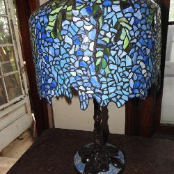 Numerous Leaded Glass Lamps & Shades