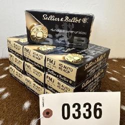 10 boxes-500 Rounds Sellier & Bellot .45 ACP 230gr