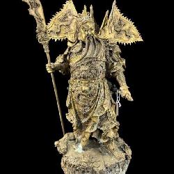 LARGE BRONZE 9 DRAGON BEAST WARRIOR GUANGDONG GOD
