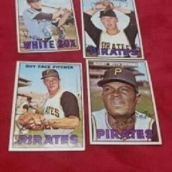 Topps 1967 Pittsburgh pirate signed bb cards