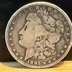 1891-O Morgan Silver Dollar 90% Silver