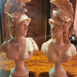 Mars & Minerva Italian Made Nouveau Busts. 16
