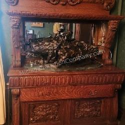Magnificent Antique Carved Figural Buffet