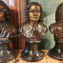 Mozart, Bach, Beethoven Bronze Busts