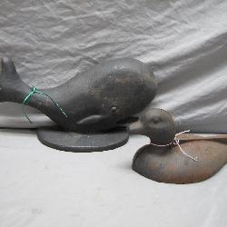 Cast Iron Duck and Whale Door Stops