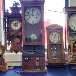 Collection of Antique Clocks w/ Railroad Time Clock