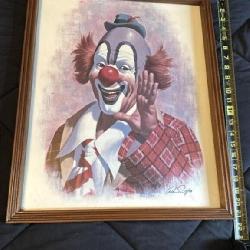 Signed Arthur Sarnoff- Ringo the Clown Framed