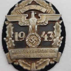 WWII N.S.K.K.  1943 Pin Badge