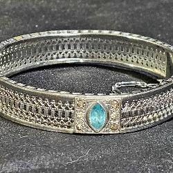 Sterling Silver Art Deco Filigree Bracelet