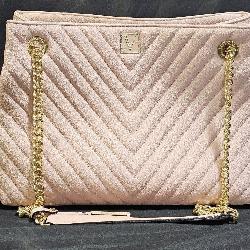 Victoria's Secret Quilted Chevron Shoulder Tote