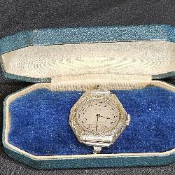 Antique Elgin Ladies Art Deco 14KT WGF Wrist Watch