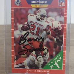 Barry Sanders Auto Card