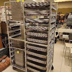 ROLLING PAN RACKS - RACKS ONLY NO CONTENTS