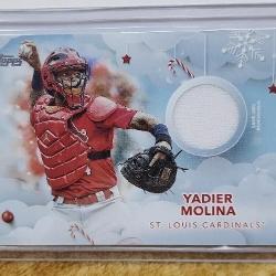 2020 Topps Yadier Molina Holiday Card RELIC