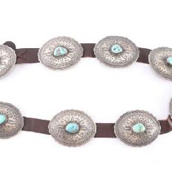 Navajo Turquoise Concho Belt