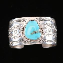 Blue Ridge Turquoise & Sterling Cuff.