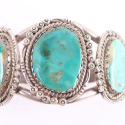Mens 3 Stone Cuff