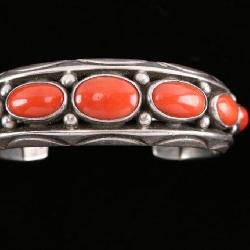 Coral Cuff Set in Sterling Silver.