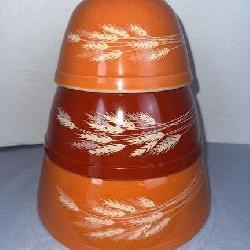 Three Pyrex Autumn Harvest