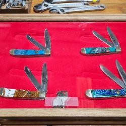 KNIVES AND DISPLAY CASE