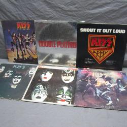 Six KISS Vinyl Records