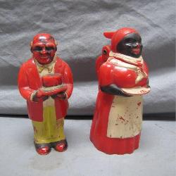 Black Americana Plastic Figure and Creamer