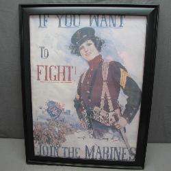 WWI-Era U.S. Marines Recruitment Poster