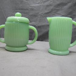 Milk Glass Creamer and Sugar Set