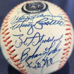 1985 Detroit Tigers Multi Signed Baseball w/Kirk Gibson