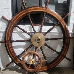 HUGE and HEAVY 5' Ships Wheel- Nautical