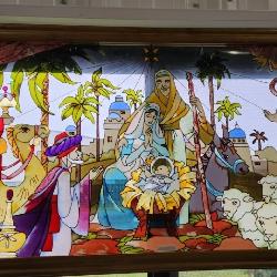 Nativity Scene Stained Glass - Jesus