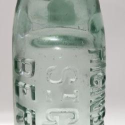 Aqua - B. M. W. Co. - Bermuda Soda/Mineral Codd Bottle w/Marble