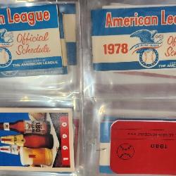 Binder Full of Vintage MLB Baseball Schedules