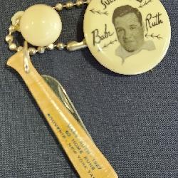 Babe Ruth New York Yankees Knife and Pinback