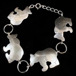 Sterling Silver Desert Bear Native American >