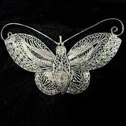 Sterling Silver Filigree Butterfly 3.5