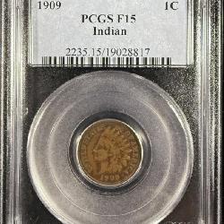 1909 Indian head penny F15 PCGS
