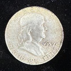1959 Silver Franklin Half-Dollar