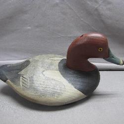 Hand-Carved Duck Decoy with Bryant Mark