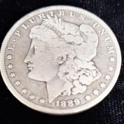 1889 Morgan Silver dollar,