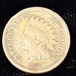 1861 Indian Head penny