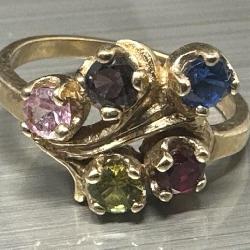 Sz.6.5 10k. Gold Mothers Ring 3.50 grams