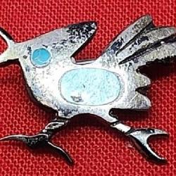 Umarked Sterling & Turquoise  Pendant