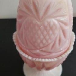 VTG Fenton Art Glass Rosalene Fairy Lamp