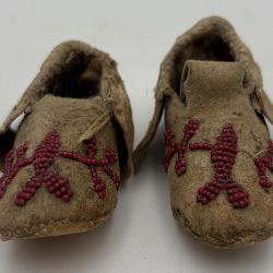 Pair Of Authentic Antique Infant Moccasins