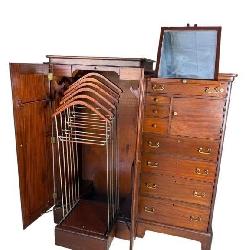 RARE SOLID MAHOGANY GENTLEMANS CHEST