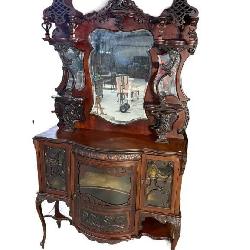 19TH CENT. MAHOGANY CARVED EDWARDIAN ETERGE