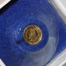 24k gold miniature 1986 coin with eagle and